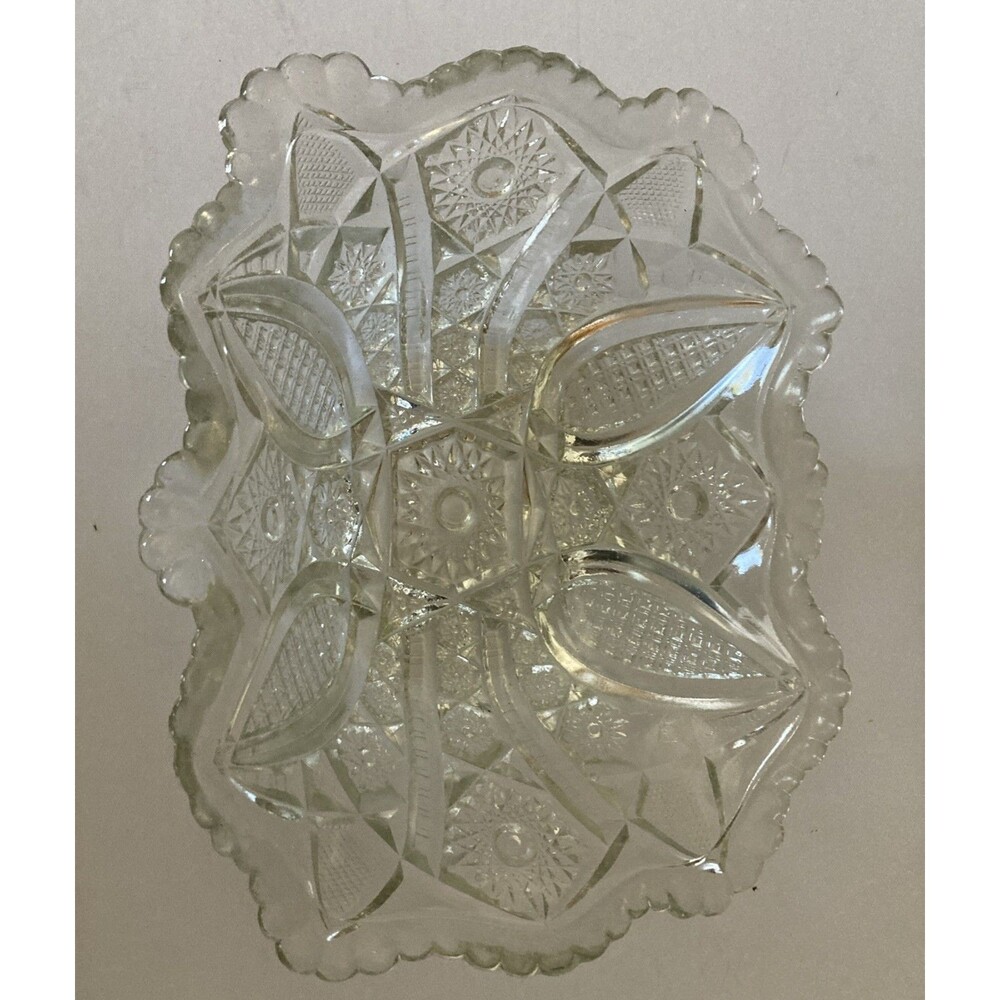 Vintage Glass Extra Large Candy/Potpourri/Key/Fruit Bowl MCM Decor 10"x9”x3"